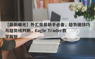 【最新曝光】外汇交易新手必备，趋势图技巧与趋势线判断，Eagle Trader教学解析