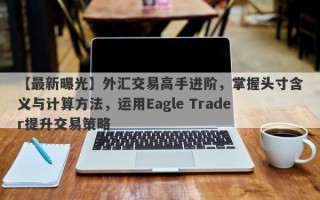 【最新曝光】外汇交易高手进阶，掌握头寸含义与计算方法，运用Eagle Trader提升交易策略