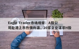 Eagle Trader市场观察：A股公司赴港上市热情升温，20家企业谋求H股