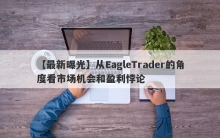 【最新曝光】从EagleTrader的角度看市场机会和盈利悖论