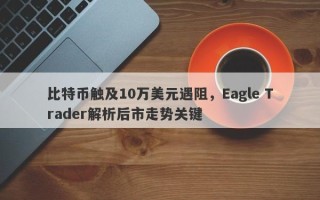 比特币触及10万美元遇阻，Eagle Trader解析后市走势关键