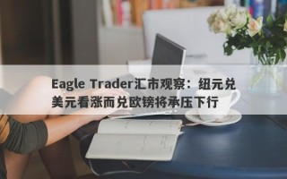 Eagle Trader汇市观察：纽元兑美元看涨而兑欧镑将承压下行