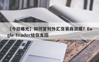 【今日曝光】如何鉴别外汇交易商资质？Eagle Trader给你支招