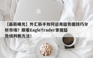 【最新曝光】外汇新手如何运用趋势图技巧分析市场？跟着EagleTrader掌握趋势线判断方法！