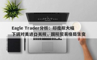 Eagle Trader分析：印度拟大幅下调对美进口关税，国际贸易格局生变