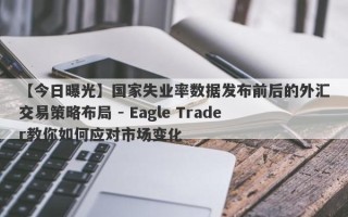 【今日曝光】国家失业率数据发布前后的外汇交易策略布局 - Eagle Trader教你如何应对市场变化