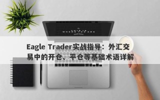 Eagle Trader实战指导：外汇交易中的开仓、平仓等基础术语详解