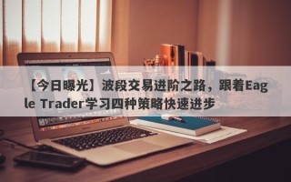 【今日曝光】波段交易进阶之路，跟着Eagle Trader学习四种策略快速进步