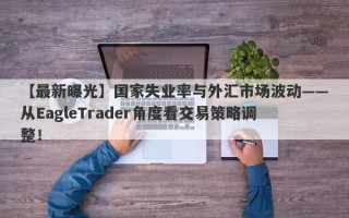 【最新曝光】国家失业率与外汇市场波动——从EagleTrader角度看交易策略调整！