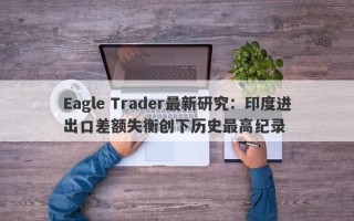 Eagle Trader最新研究：印度进出口差额失衡创下历史最高纪录