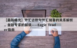 【最新曝光】外汇占款与外汇储备的关系解析，金融专家的解读——Eagle Trader指南