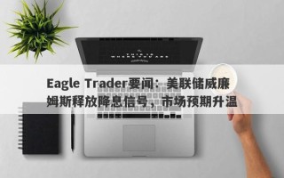 Eagle Trader要闻：美联储威廉姆斯释放降息信号，市场预期升温