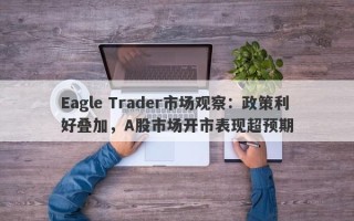 Eagle Trader市场观察：政策利好叠加，A股市场开市表现超预期